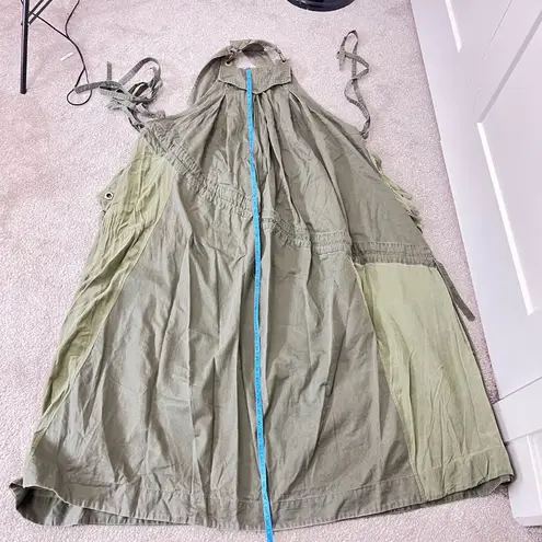Osklen Small Olive Green Military Utility Overalls Parachute Dress