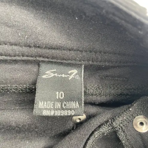 Seven7 Women's Black Bling Skinny Leg Stretch Pull On Legging Ponte Pant Sz 10