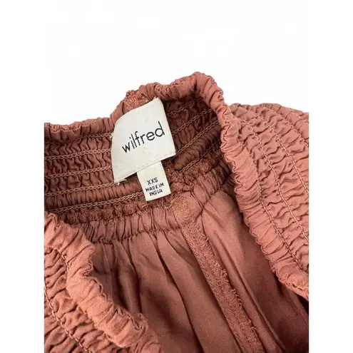 Aritzia Wilfred XXS Wide Leg Flowey Satin Cropped Pants Elastic Waist Women's  - Image 3