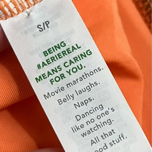 Aerie  • NWT Striped High-Waist Bikini Bottoms - Orange and Yellow