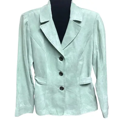 Studio I Studio 1 Sage Green Button Up Jacket With Belt Size 8