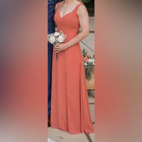 Kennedy Blue Coral/Orange Bridesmaids Dress Zoey Style