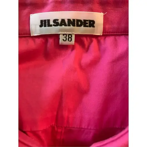 Jil Sander  button front blouse top hot pink Barbie size 38