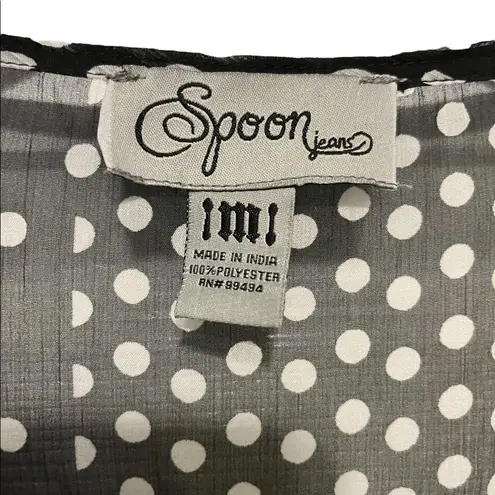 Spoon jeans black and white polka dot maxi kimono measurements in pictures