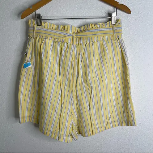 Draper James  Yellow Striped Paper Bag Pull On Shorts Size Large