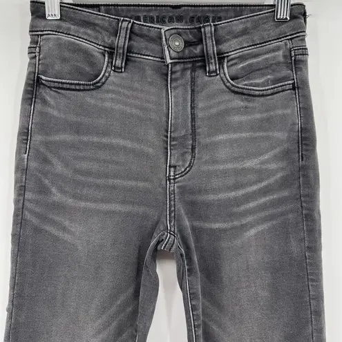 American Eagle  High Rise Jegging Gray Stretch Denim Jeans Women’s Size 00 Short