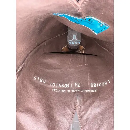 Lane Grace Boots Western Cowgirl Boots Women's Size 7.5 Paisley Brown Gold Cross