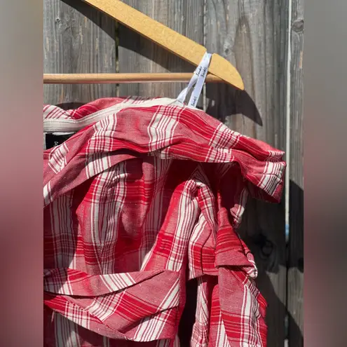 Bardot
Off-the-Shoulder Plaid Cropped Top NWT