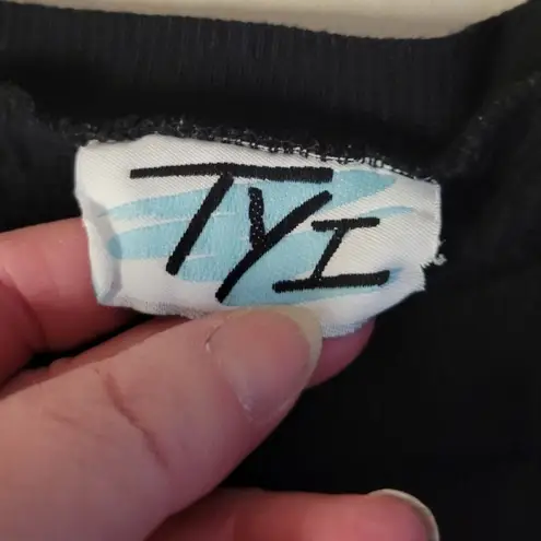 Vintage 90's Chirstmas Holiday Sweatshirt Poinsettia Wreath Stockings Women's 1X Black