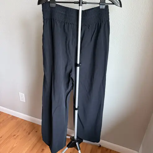 Open Edit  Rayon Blend Wide Leg Drawstring Trouser Pant Flowy Women's XL Black - Image 2