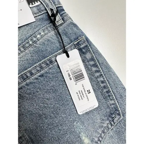 We Wore What Pants WomensâStraight Leg High Rise Jeans Crystal Buttons Size 25âNW