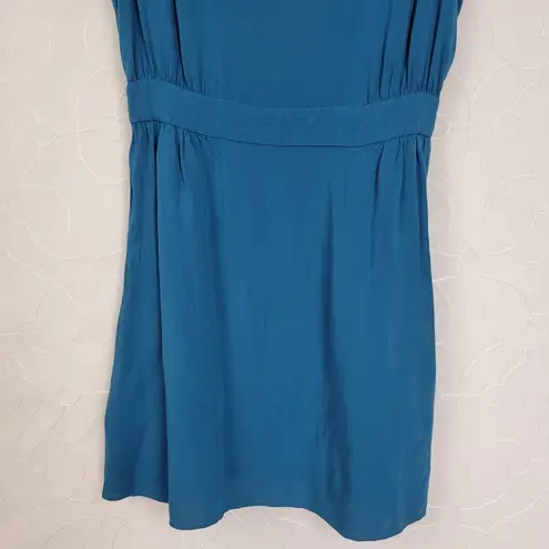 BCBGeneration  Womens Dress Size 0 Blue Flutter Sleeve Strappy Open Back Mini