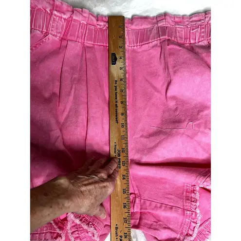 Skies Are Blue  Curvy womens size 3X denim shorts pink elastic waist summer