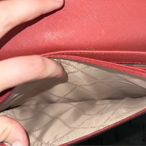 Michael Kors  Coral Saffiano Leather Crossbody Bag | Authentic Designer Purse