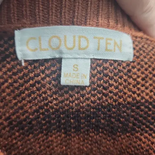 Cloud Ten Sweater Womens Size S Tiger Print Cropped Crewneck Knit