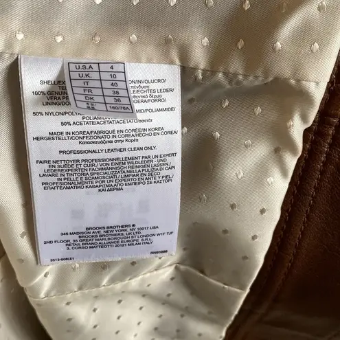Brooks Brothers size 4 Women’s Brown Leather biker Jacket