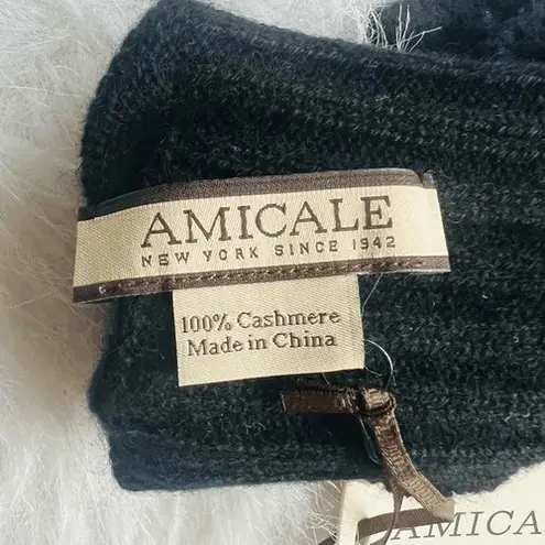 AMICALE Cashmere Touch Screen Tech Knit Gloves, Luxurious, 100%, Black, NWT Black