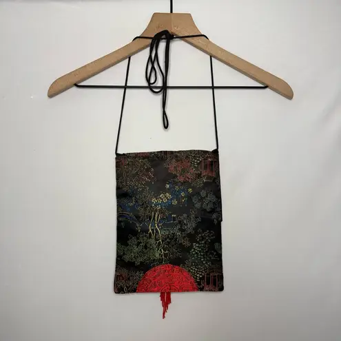 Asian Over The Shoulder Mini Purse Cross Body Black