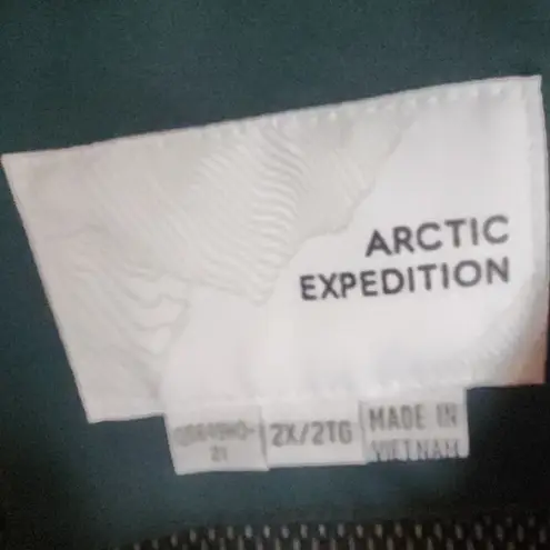 Artic Expedition Curved Hem Down Parka with Detachable Hood Emerald 2X NWT Green