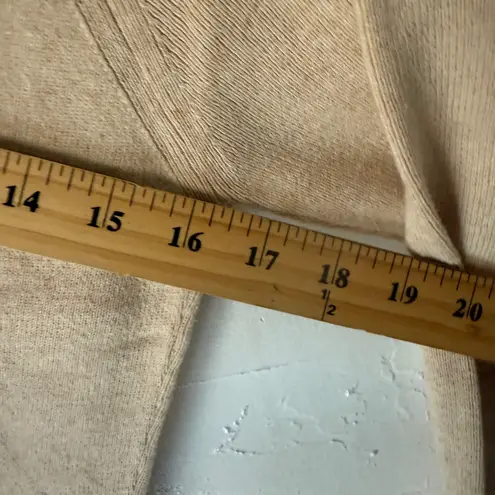 Indigenous Vintage 90s Square Neck Knit Sweater Top Beige Organic Cotton L Tan Size L