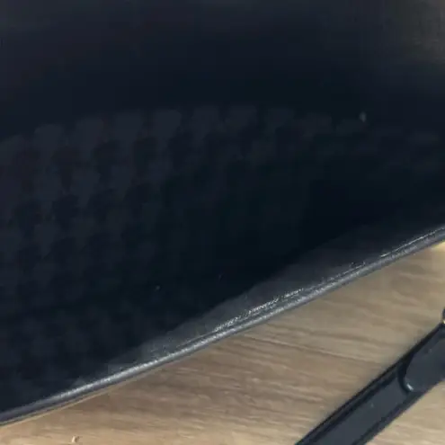 Karl Lagerfeld Purse PARIS Black Quilted Gold Chain Shoulder Bag Tote Satchel