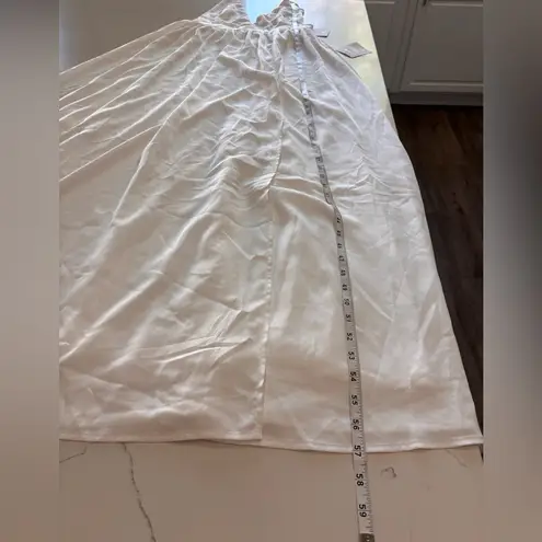 Lulus Elegant real love White satin Sleeveless Maxi Dress size S