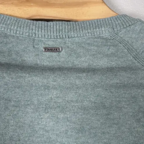 prAna Havaar Sweater Womens Sz XL Blue Gray Organic Cotton Merino Wool Pullover