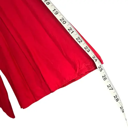 Alice & Trixie Alice Trixie NYC Silk Shift Dress M Cherry Red Keyhole Neck Bell Sleeve Cocktail