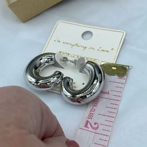 Do Everything In Love NWT 14K GP “ “ big puffy hoops