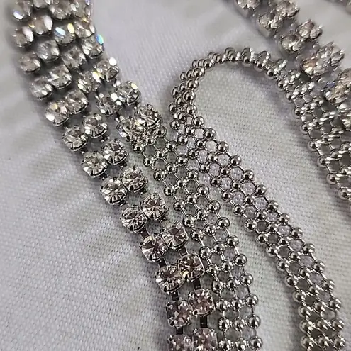 Adjustable Silver with Crystals Chain Style Belt with Elephant Head