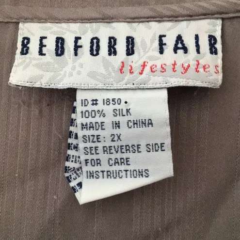 FINAL MARKDOWN Ladies’ Bedford Fair Lifestyles Silk Blouse 2x