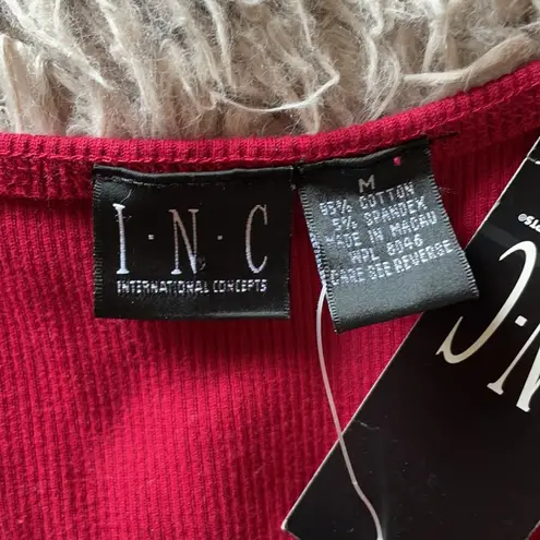 INC International Concepts Burgundy Tank Top SizeM