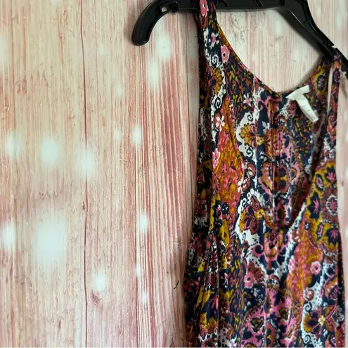 H&M  Boho Print Multicolor Wide Leg Jumpsuit Size 4