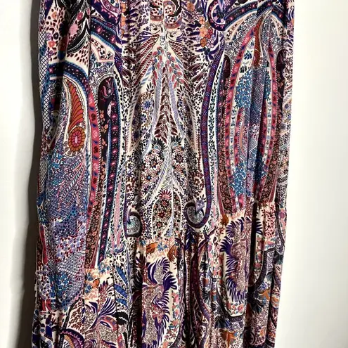 Ba&sh Baraka Rose Sleeveless Paisley Printed Maxi Dress Large Boho Hippie Shift