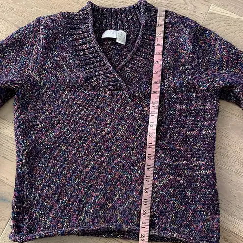 VINTAGE 90’s Erika colorful purple woven v