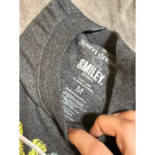 NWT desert dreamer x Smiley Embroidered Mental Health Matters Sweatshirt Tie Tye Gray Size XS