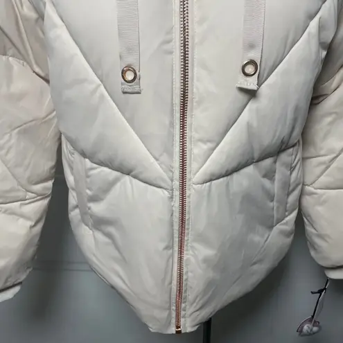 Avec Les Filles Buff Puffer Coat XS Fits Like Medium Rose Gold Oversized Winter