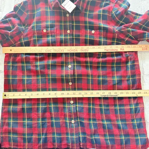 NWT Duluth Free Swingin Red Plaid Flannel Shirt Reach Gussets Bi