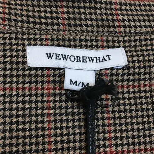 We Wore What | NWT Plaid Tan Utility Jumpsuit