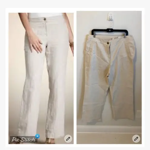 Chicos’s The Ultimate Fit Linen Pants Semi Natural Size undefined