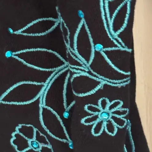 Cattlelac Ranch Black Western Embroidered Jacket â Size M Blue