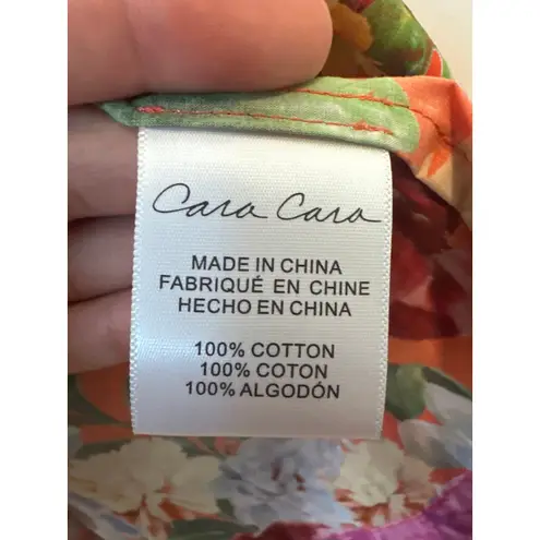 Cara Cara Nadia Strapless Floral Dress NWT Size 6 Fiesta Blooms Orange