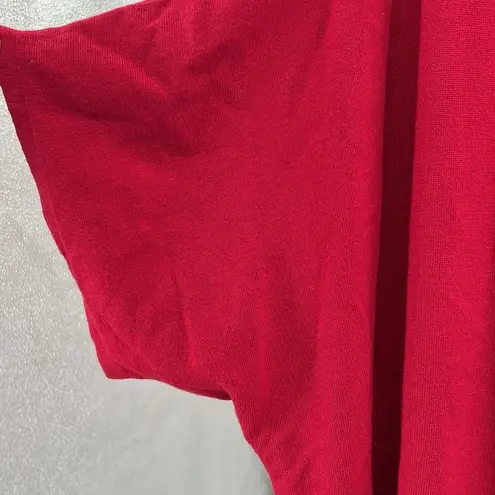 Chico's  2 L red short sleeve open front long line cardigan pockets lightweight - Image 4