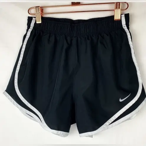 Nike  Women's Dri-FIT Tempo Black and White Running Shorts