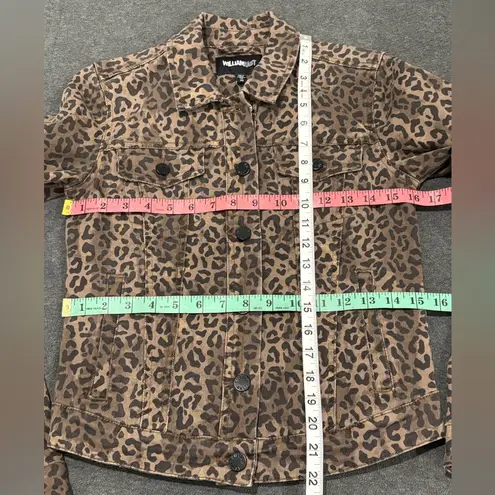William Rast 🆕  Brown Leopard Print Jean Jacket Size XS - Image 2