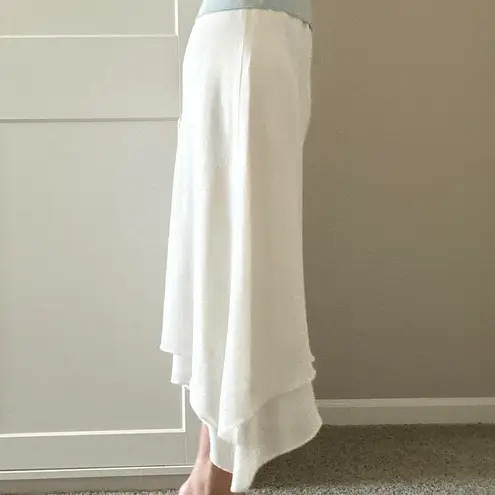 MSK vintage white tiered skirt