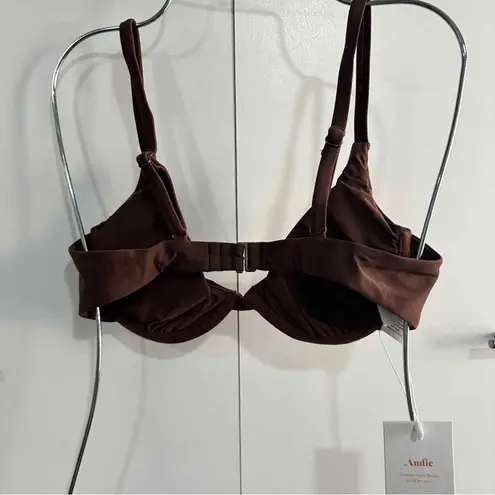 ANDIE Swim Size S Bikini Top Sicily Top NWT Espresso Brown Neutral Minimalist - Image 3