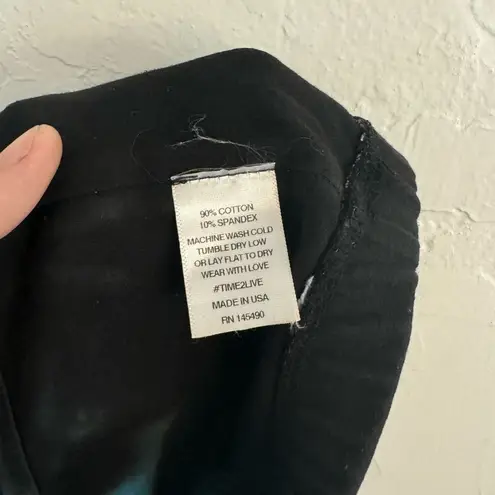 ELECTRIC & ROSE BLACK COBALT BLUE SPORTS BRA HALTER TANK CROP TOP SMALL EUC