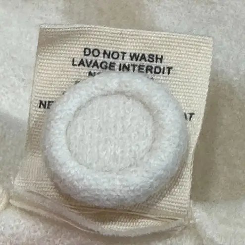 Ulla Johnson Merino Wool V Neck Cardigan Puff Sleeve Cream Sweater Size Small