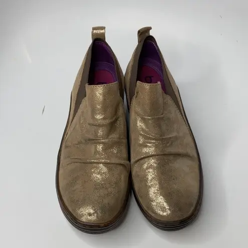 Bionica wedge shoes gold metallic shimmer size 7